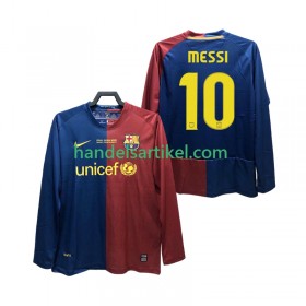 FC Barcelona Lionel Messi 10 Champions League 2008 2009 Retro Heim Trikotsatz Langarm